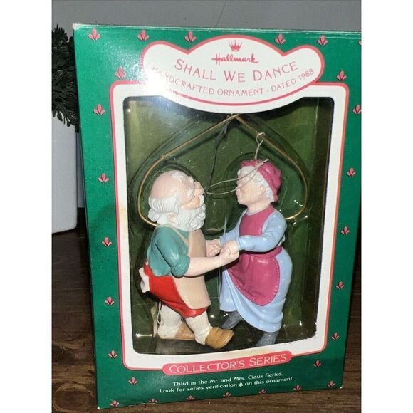 Hallmark 1988 Shall We Dance Mr and Mrs Claus Santa series Christmas Ornament - Picture 2 of 7